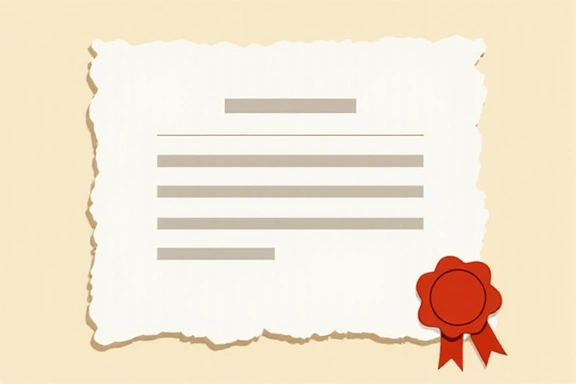 Imagen de un documento con un sello, simbolizando un acuerdo legal.